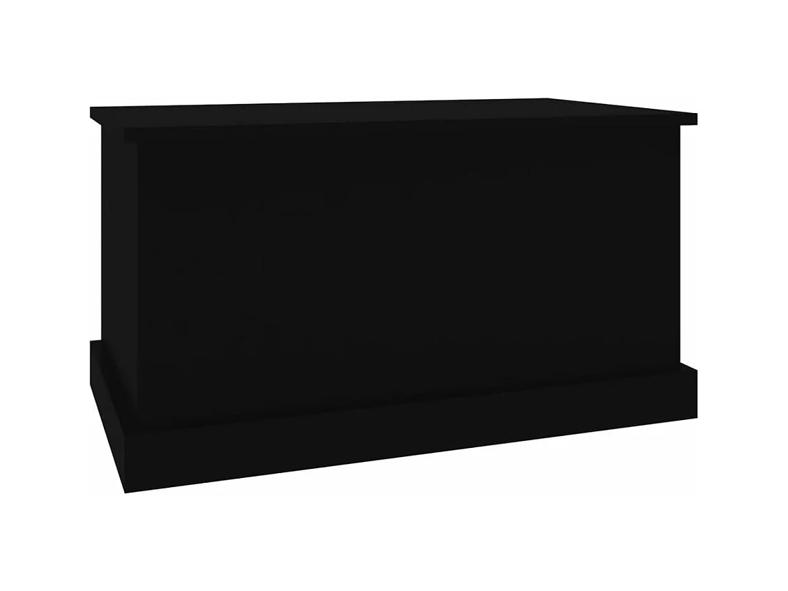 Boîte de rangement noir 70x40x38 bois d'ingénierie