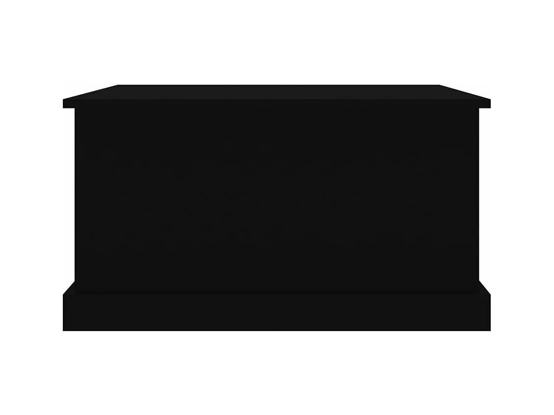 Boîte de rangement noir 70x40x38 bois d'ingénierie