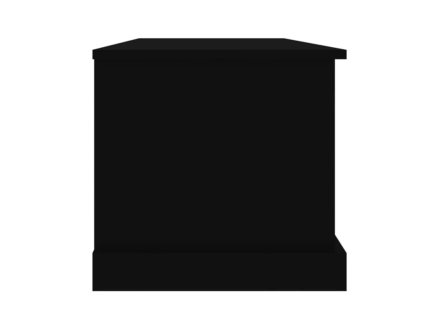Boîte de rangement noir 70x40x38 bois d'ingénierie