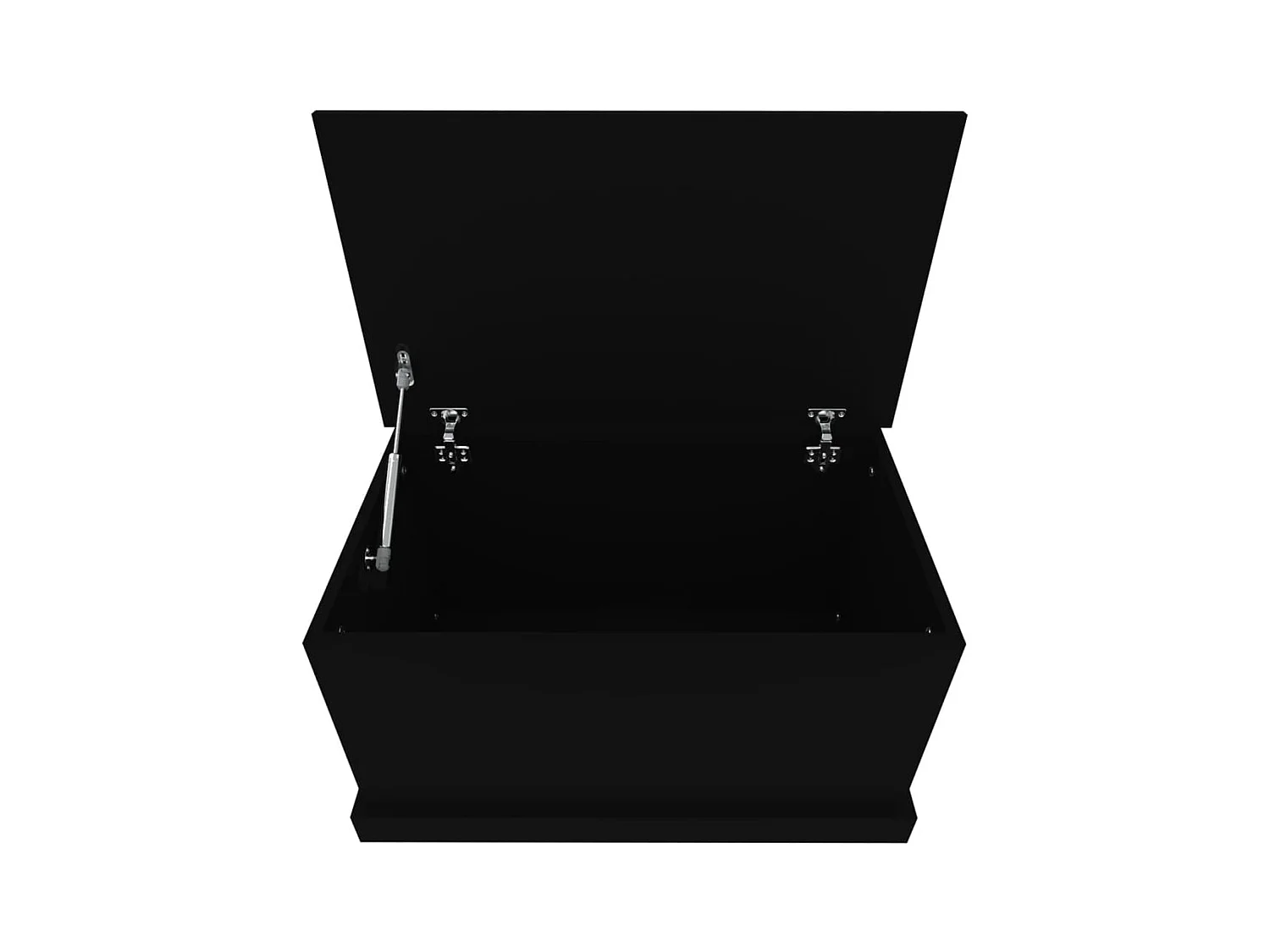 Boîte de rangement noir 70x40x38 bois d'ingénierie