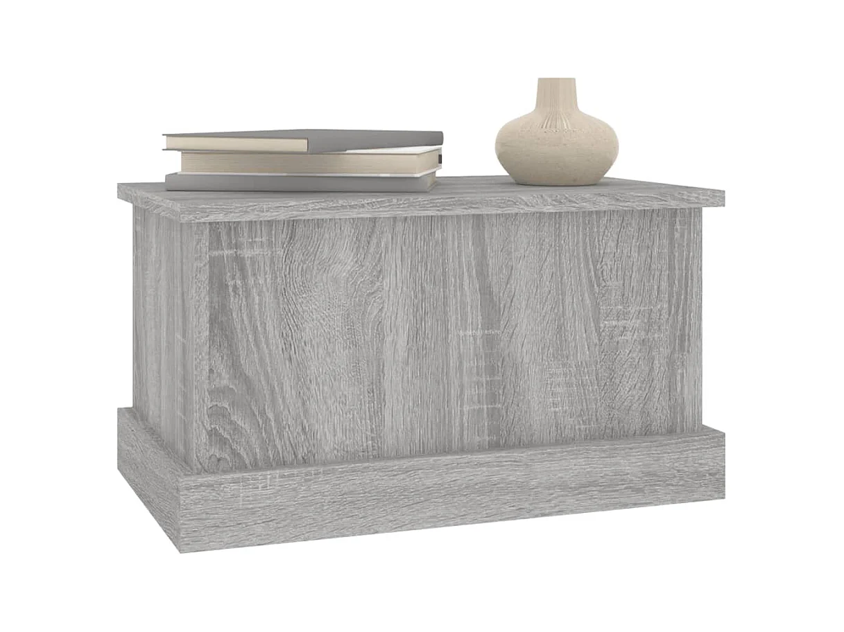 Opbergbox 50x30x28 cm bewerkt hout grijs sonoma eikenkleurig
