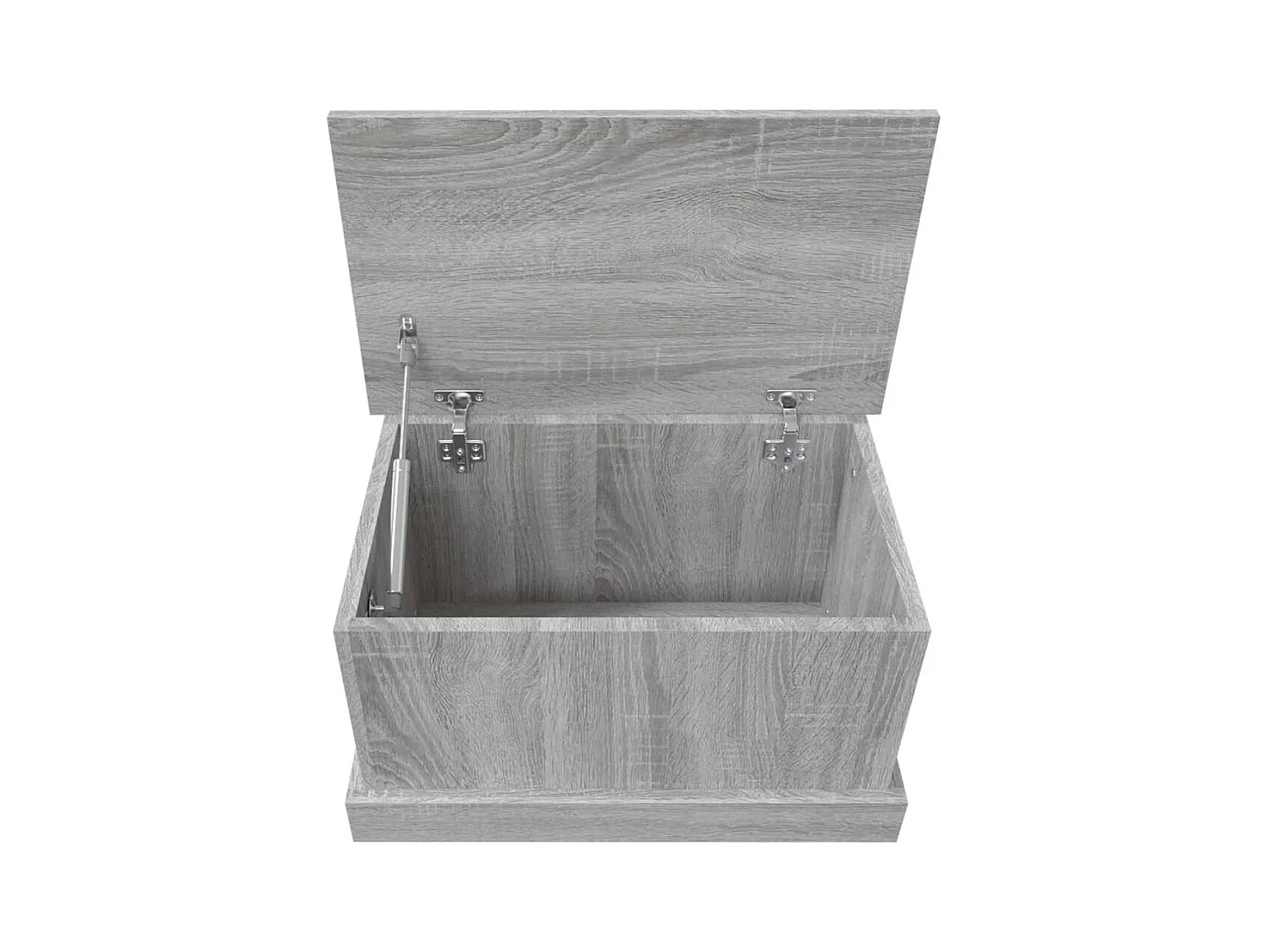 Opbergbox 50x30x28 cm bewerkt hout grijs sonoma eikenkleurig