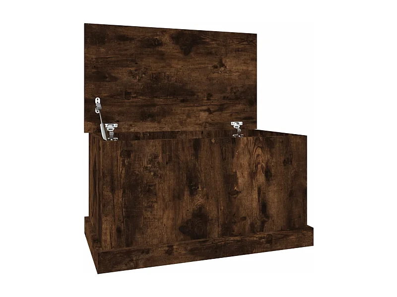 Boîte de rangement chêne fumé 70x40x38 bois d'ingénierie