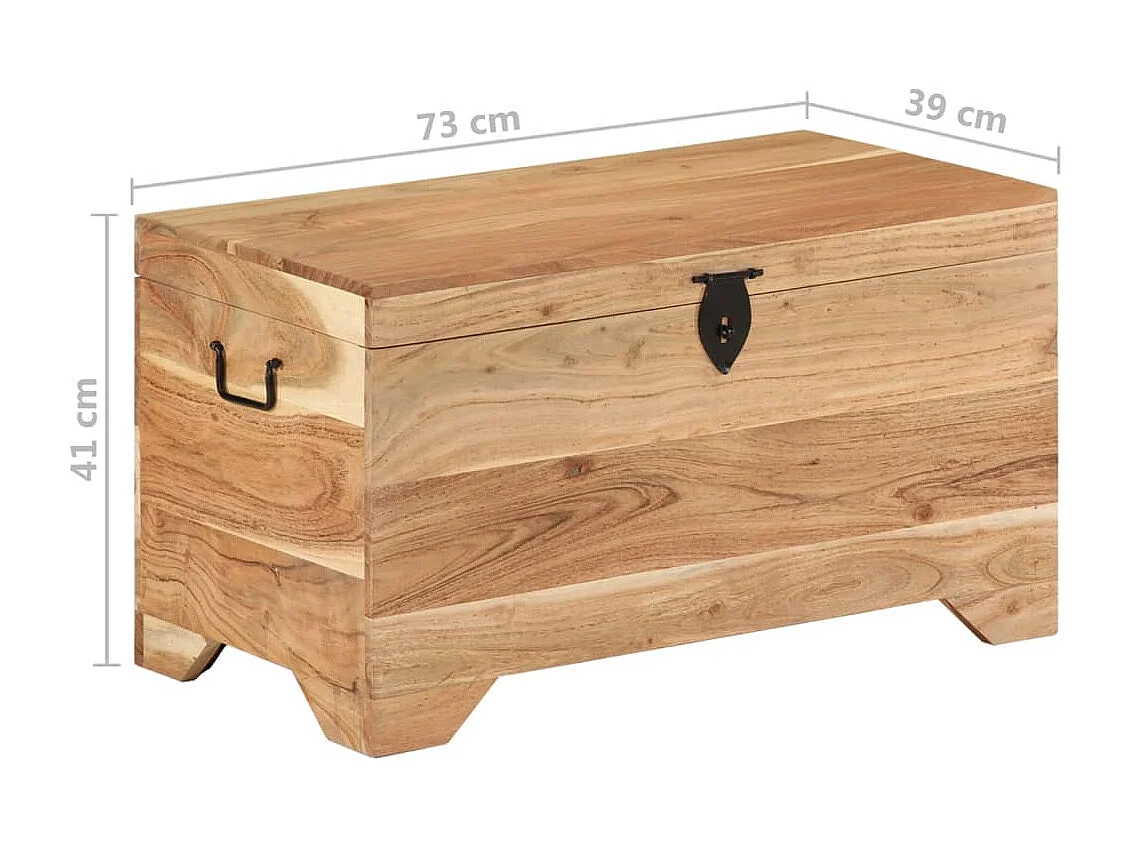 Coffre de rangement Bois d'acacia solide