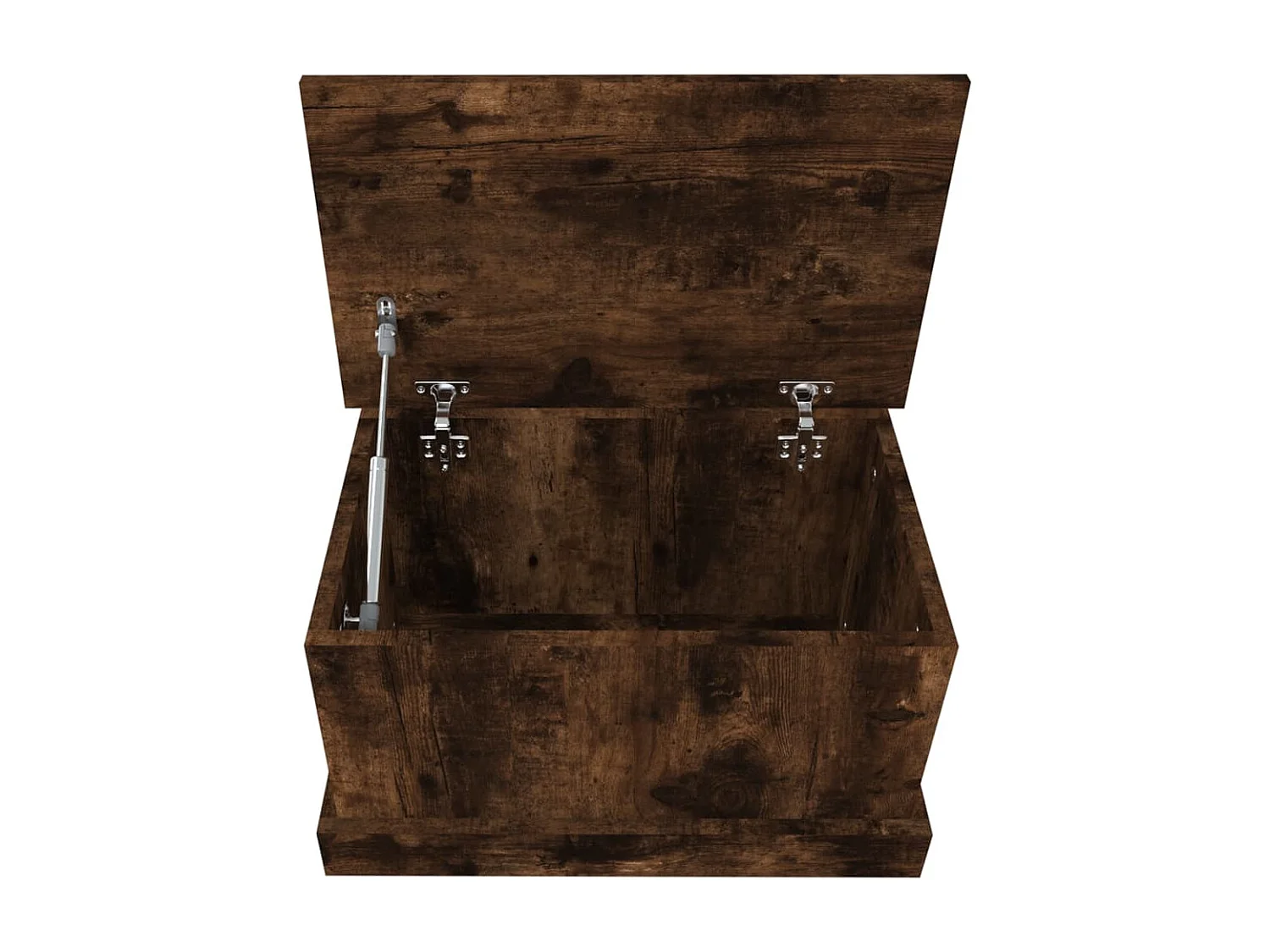 Boîte de rangement chêne fumé 50x30x28 bois d'ingénierie
