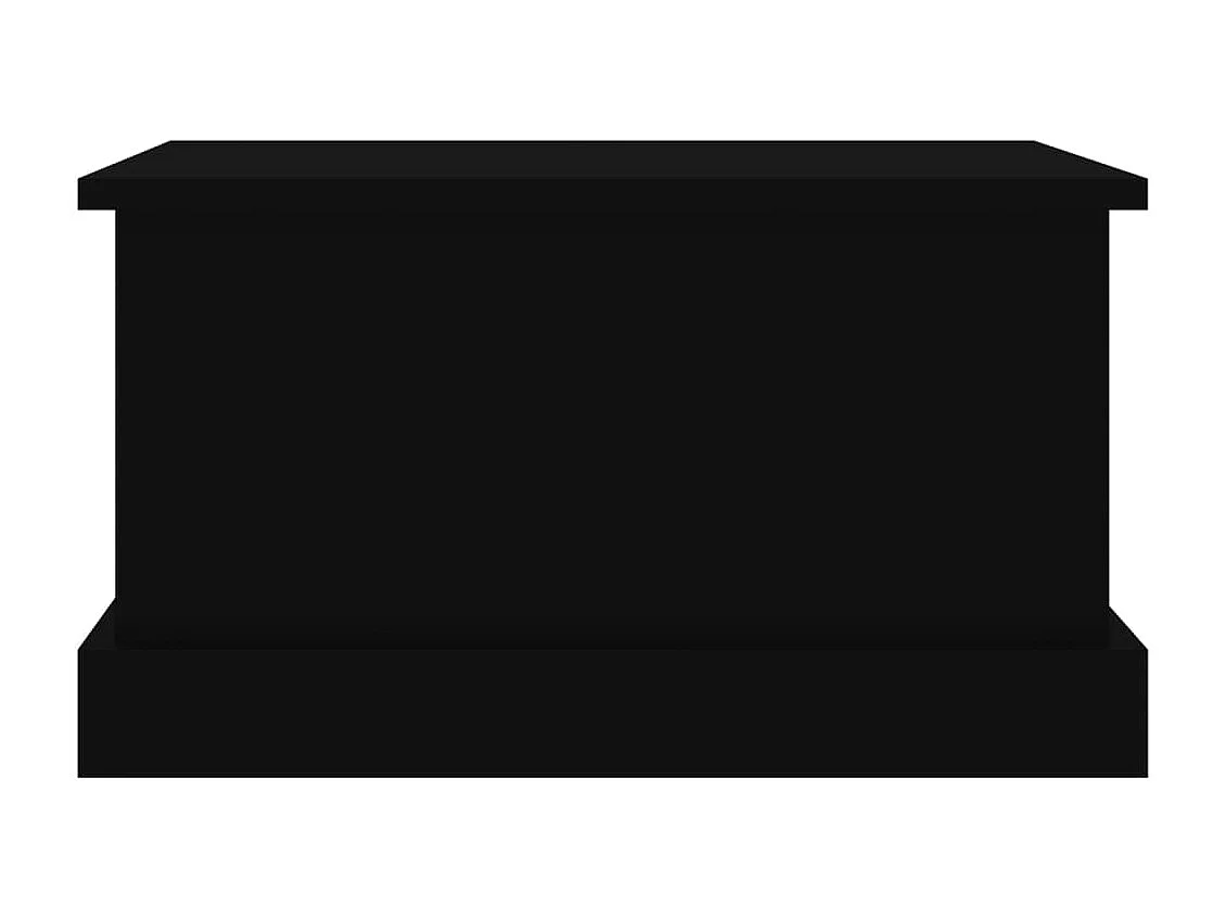 Boîte de rangement noir 50x30x28 bois d'ingénierie