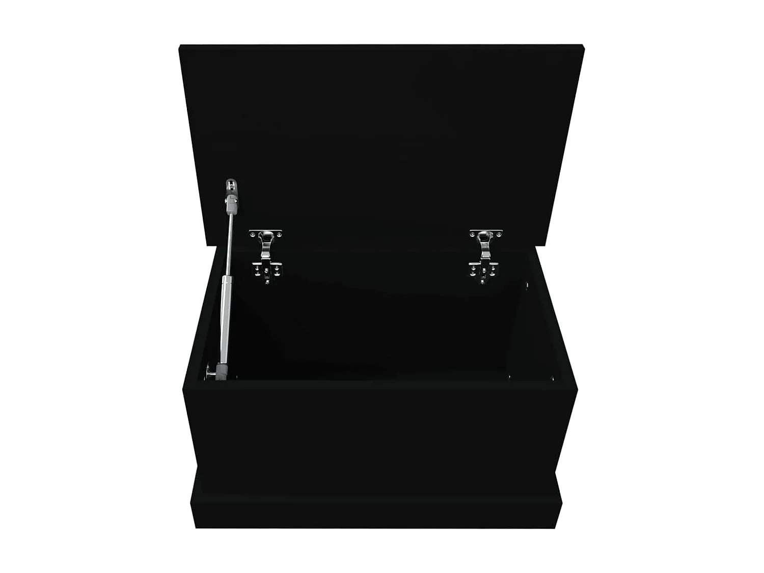 Boîte de rangement noir 50x30x28 bois d'ingénierie