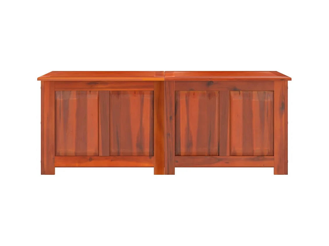 Coffre de rangement avec couvercle marron bois massif d'acacia