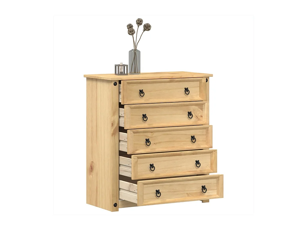 Commode Corona 80x40x89 bois massif de pin