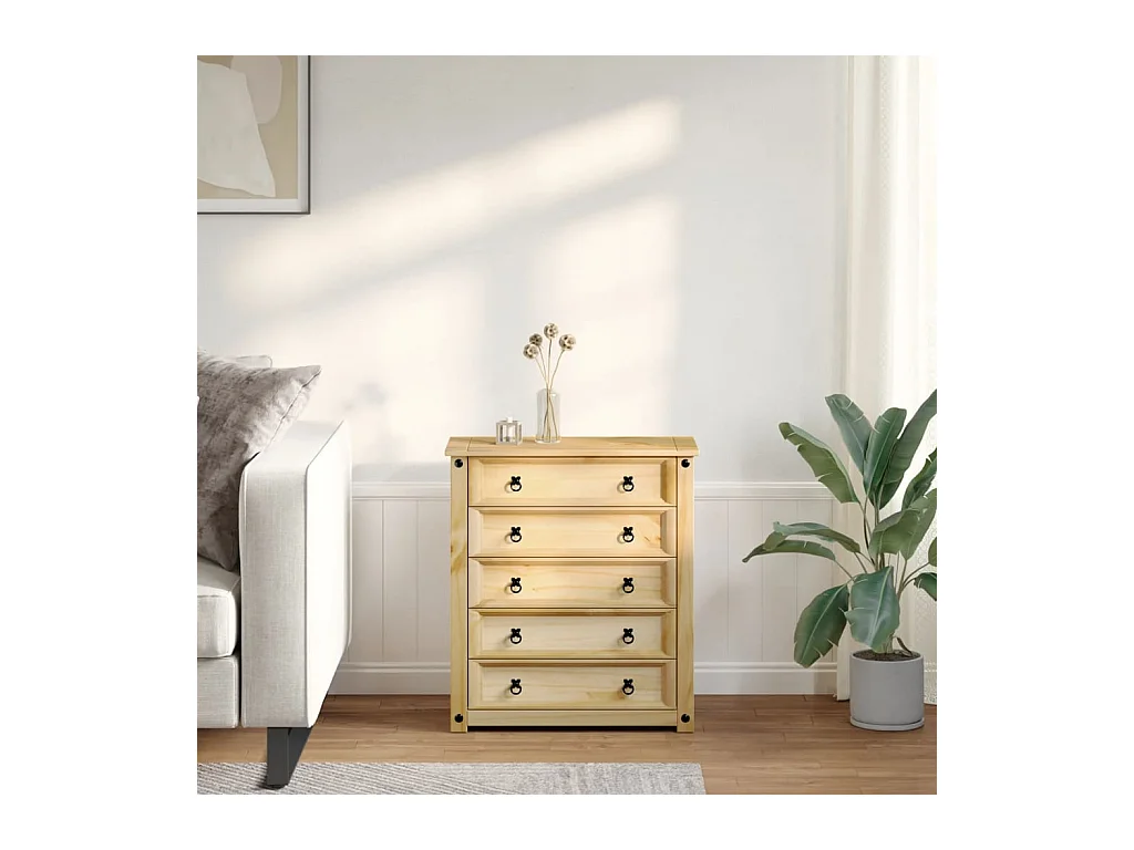 Ladekast Corona 80x40x89 cm massief grenenhout