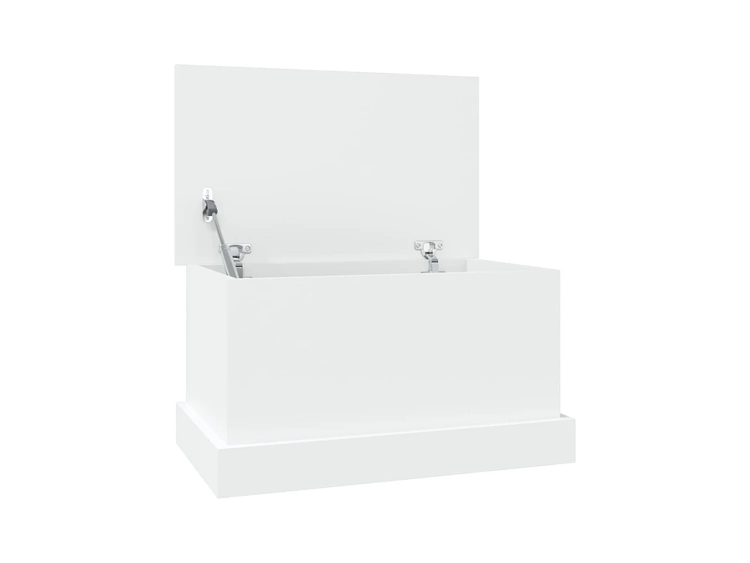 Boîte de rangement blanc 50x30x28 bois d'ingénierie