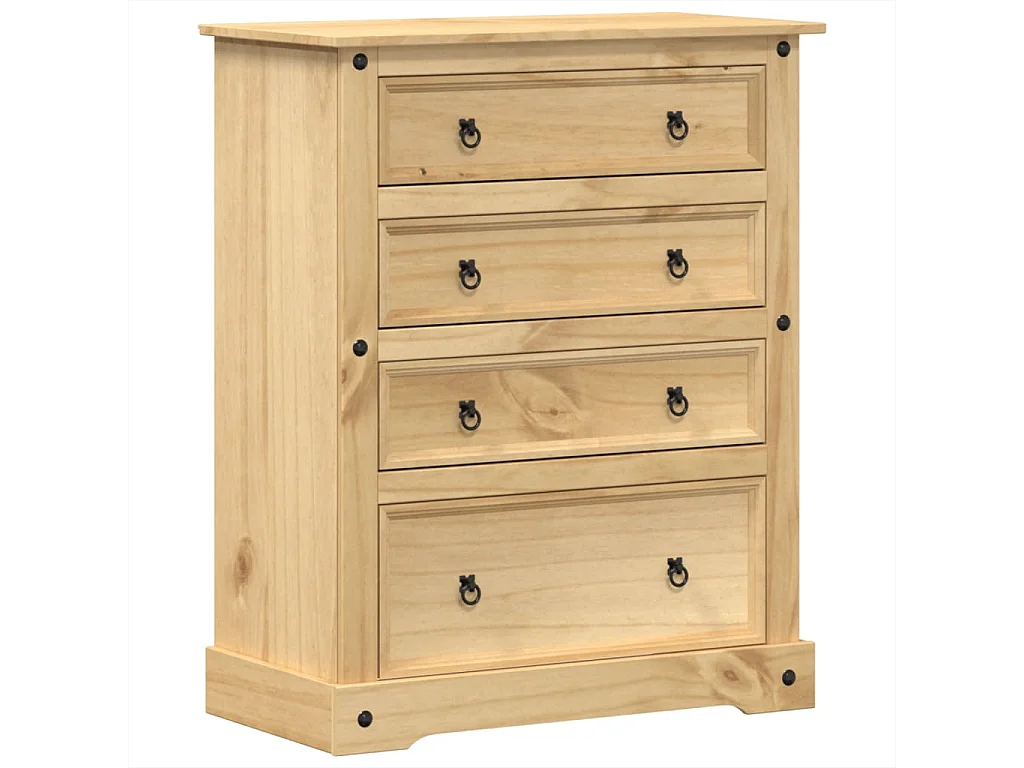 Ladekast Corona 92x48x120 cm massief grenenhout