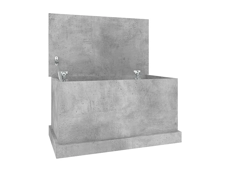 Boîte de rangement gris béton 70x40x38 bois d'ingénierie