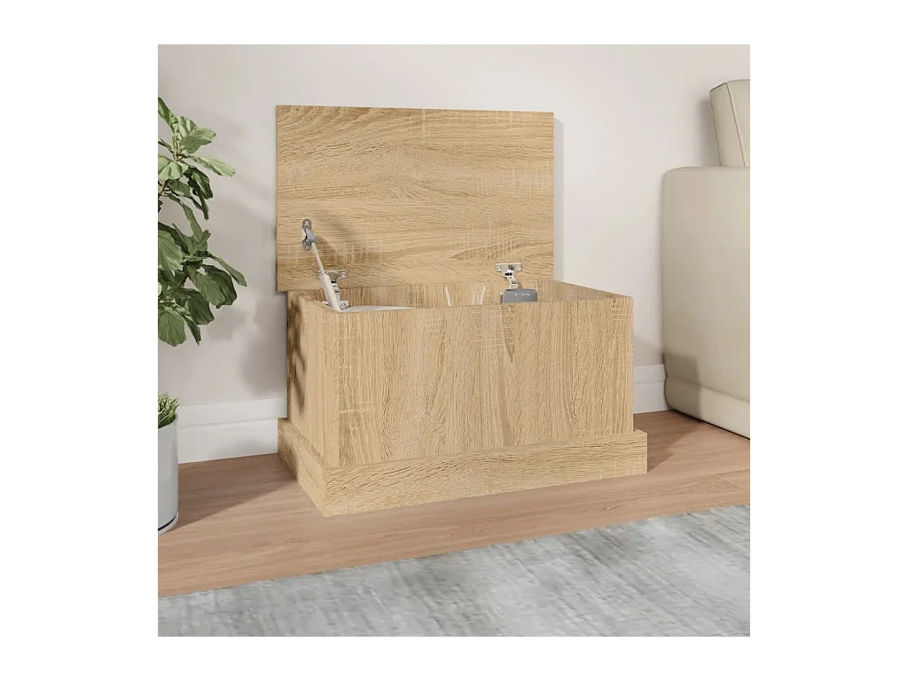 Boîte de rangement chêne sonoma 50x30x28 bois d'ingénierie