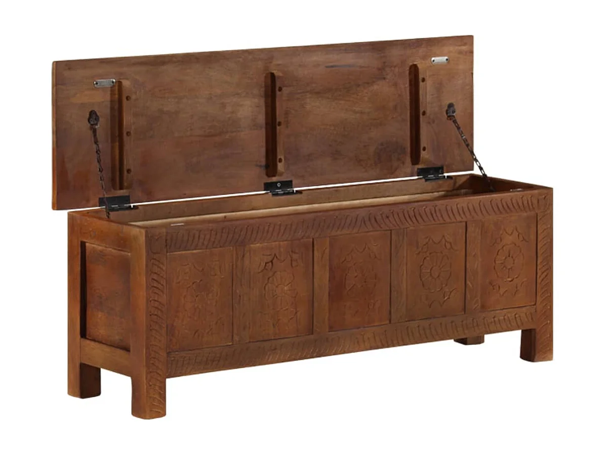 Boîte de rangement 110x30x40 Bois de manguier solide