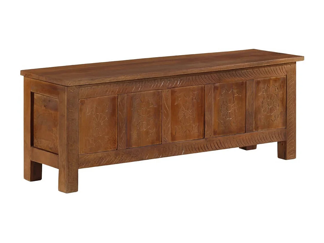 Boîte de rangement 110x30x40 Bois de manguier solide