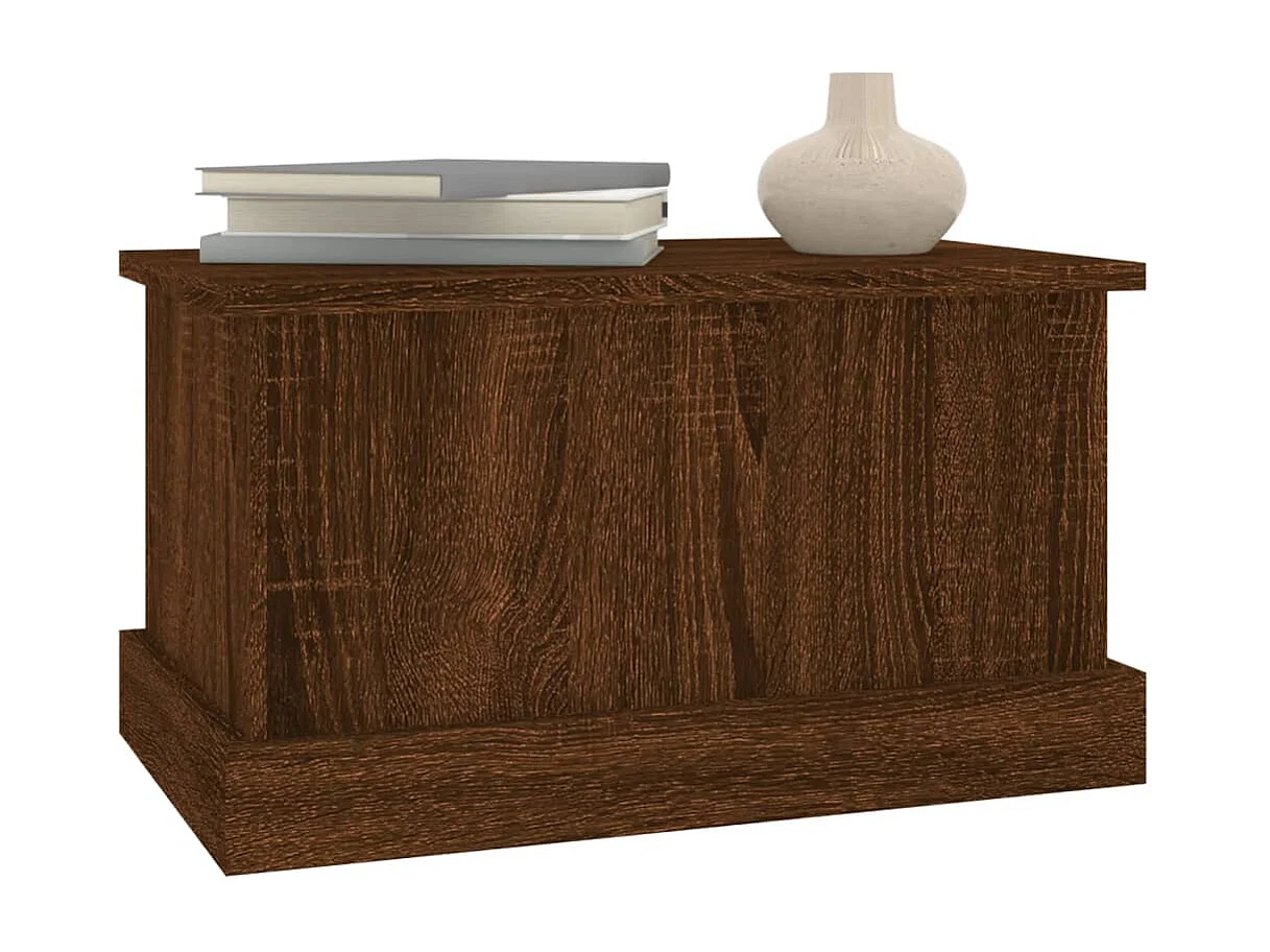 Boîte de rangement chêne marron 50x30x28 bois d'ingénierie