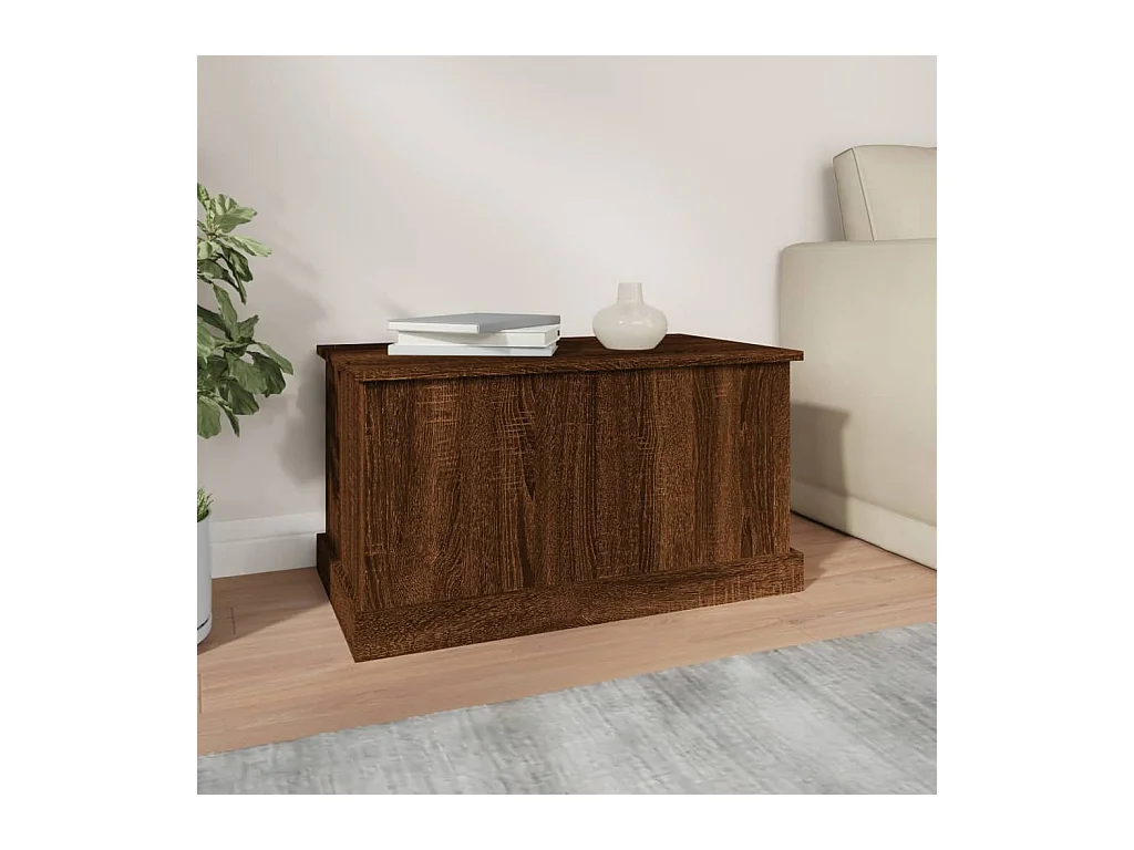 Boîte de rangement chêne marron 70x40x38 bois d'ingénierie
