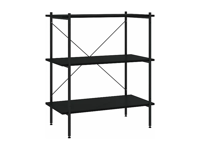 Étagère à 3 niveaux Noir 80x40x92