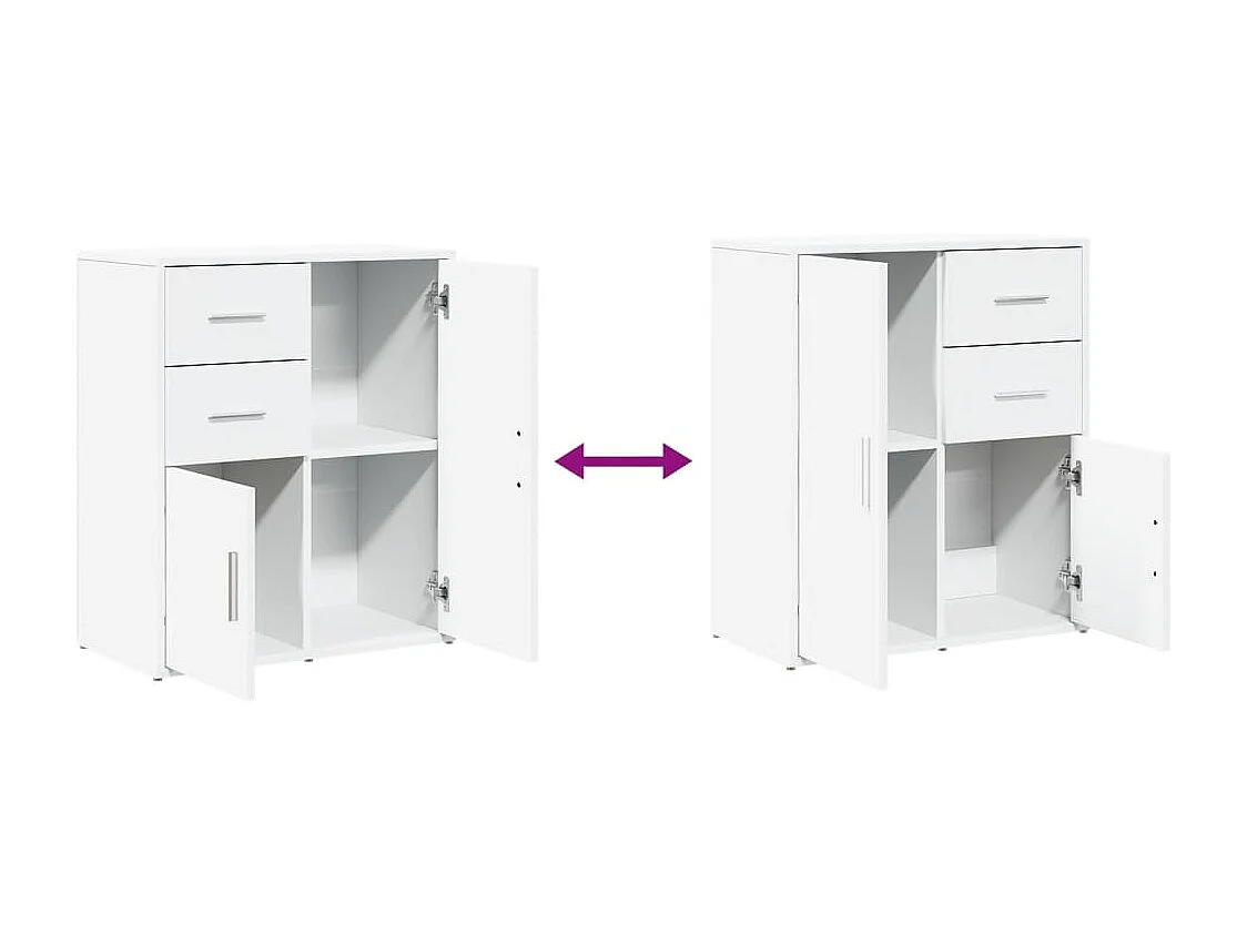 Buffet blanc 60x31x70 bois d'ingénierie