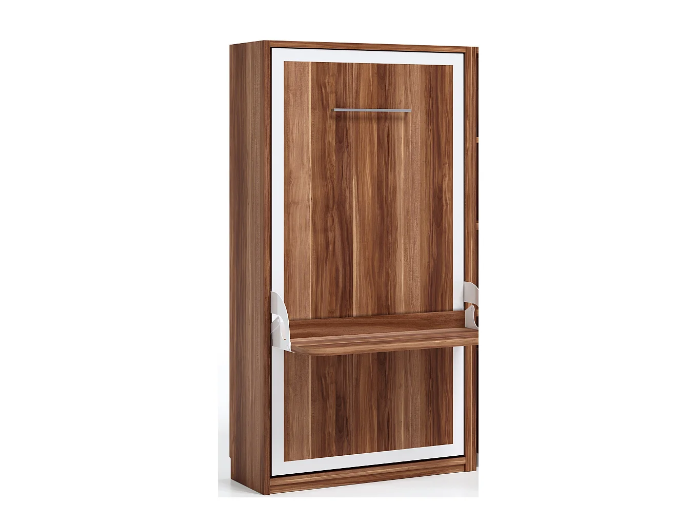 Lit escamotable verticale 90x200 avec bureau Studante-Façade Vison 3D