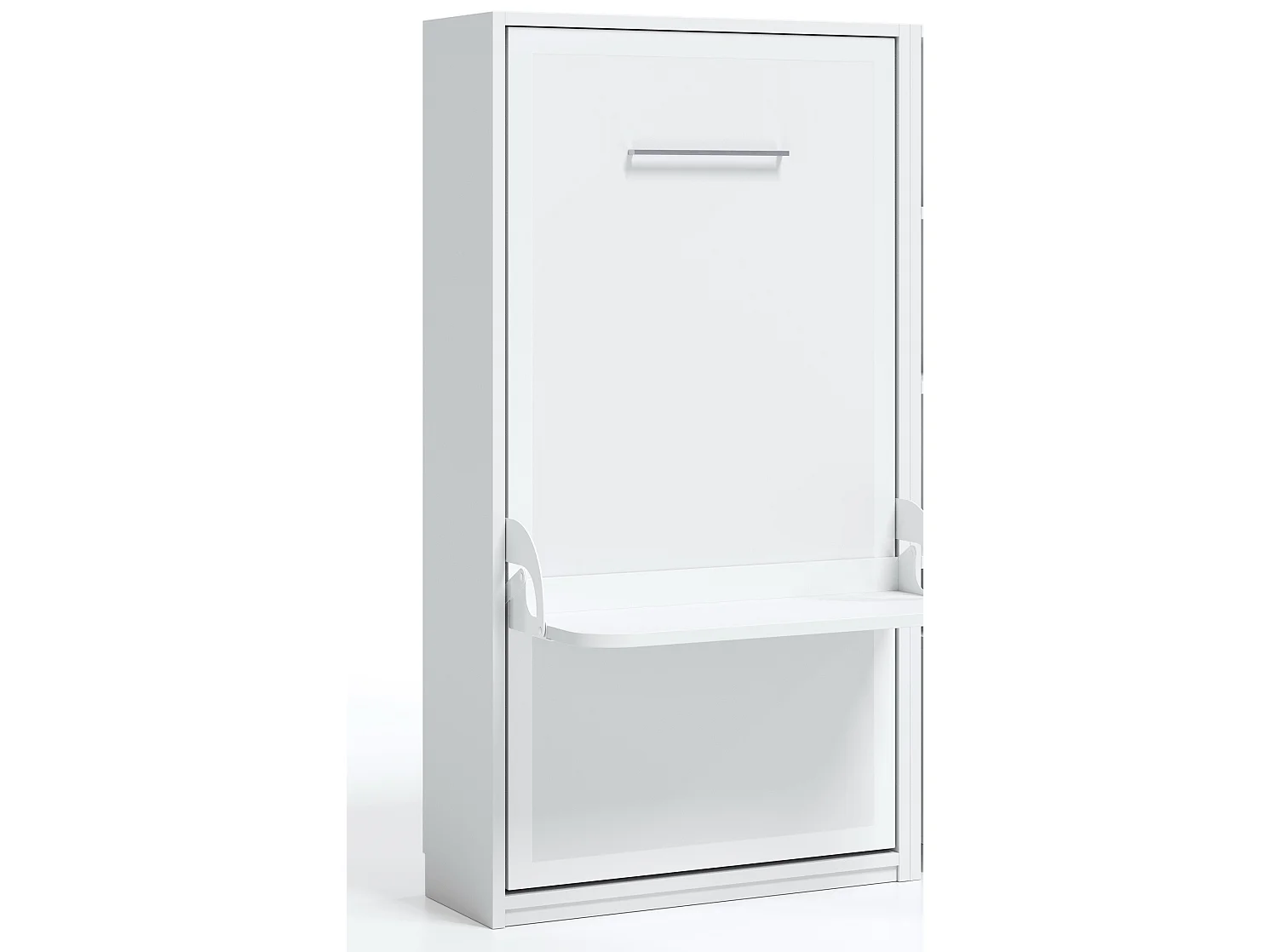 Lit escamotable verticale 140x190 avec bureau Studante-Façade Wengué