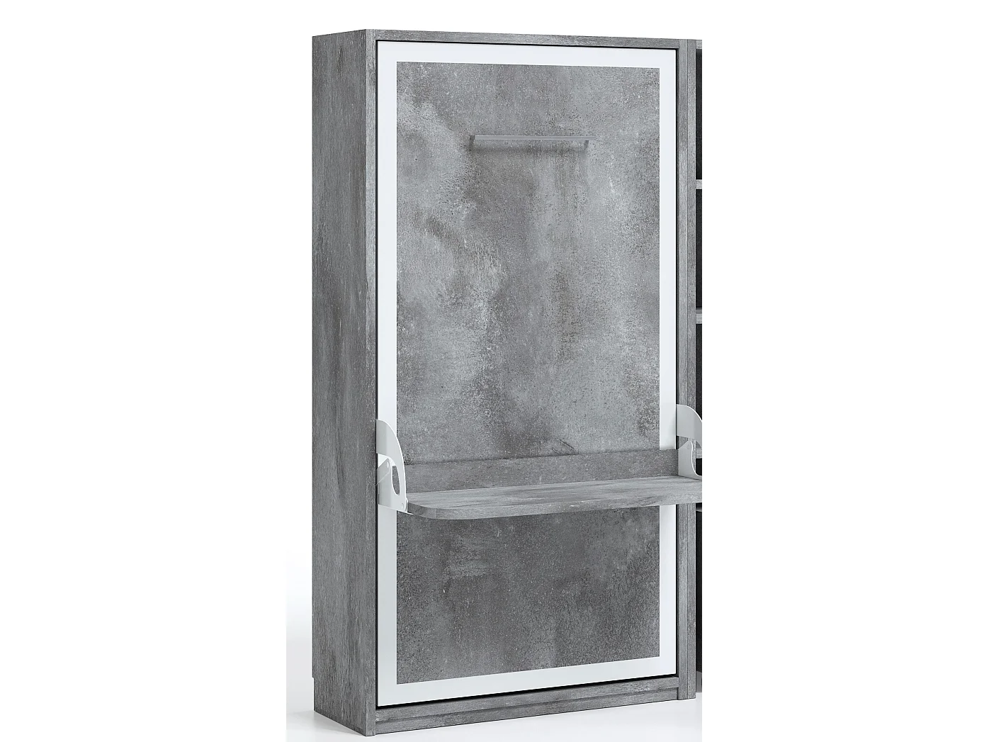 Verticaal opklapbed 140x200 met Studante bureau-Facade Pistache