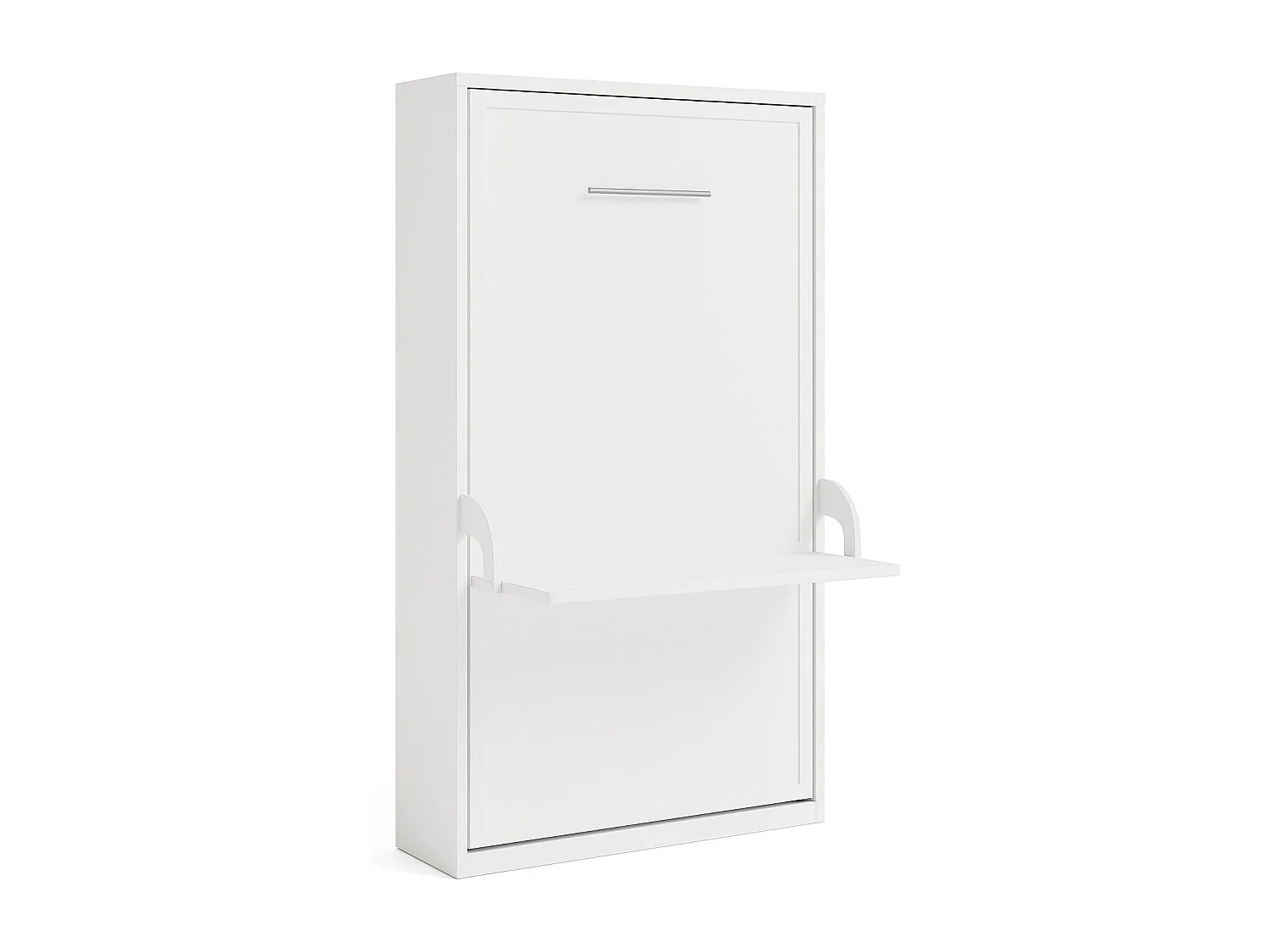 Lit escamotable vertical avec bureau STUDANTE-140x200-Façade Blanche