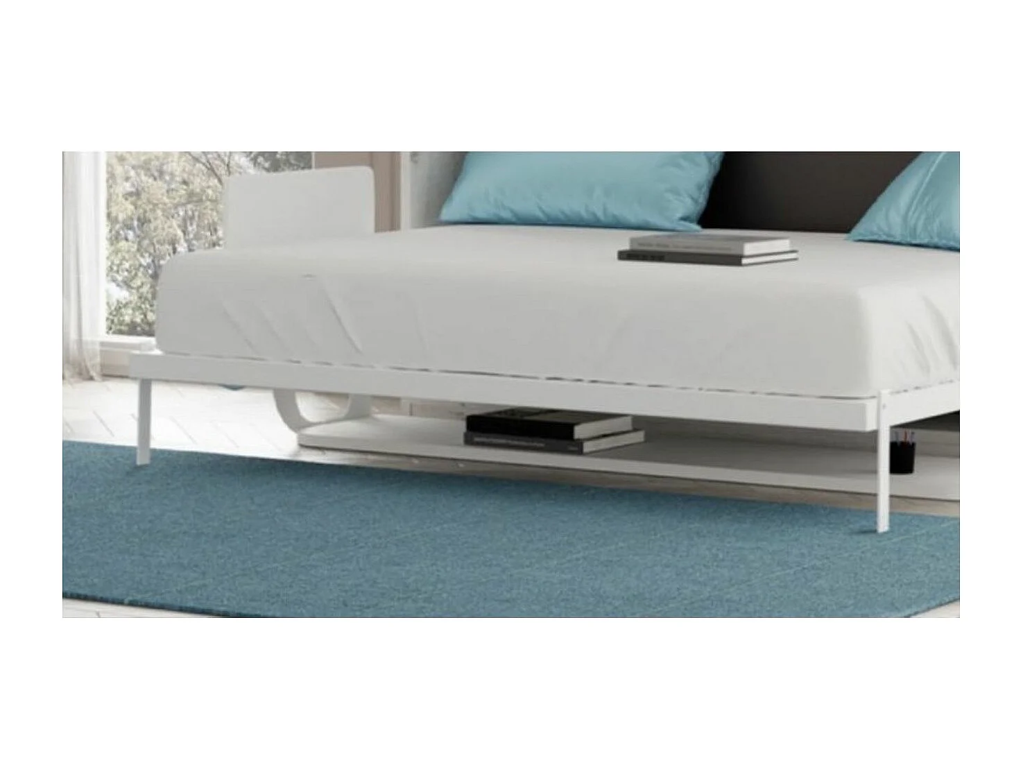 Verticaal opklapbed 90x200 met Studante bureau-Facade Parma