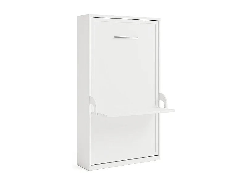 Lit escamotable vertical avec bureau STUDANTE-90x200-Façade Blanche