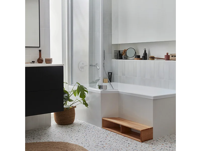 Marche pied pour baignoire JACOB DELAFON 160 cm bois