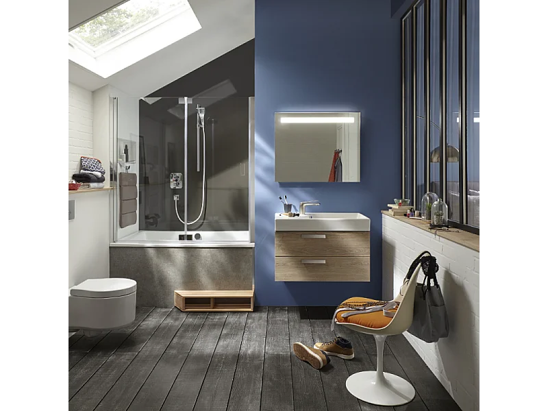 Marche pied pour baignoire JACOB DELAFON 160 cm bois