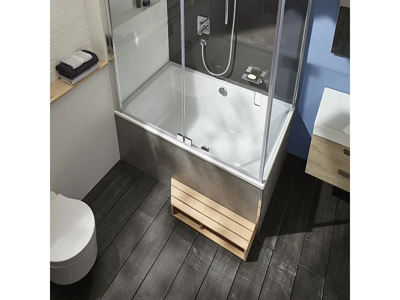 Marche pied pour baignoire JACOB DELAFON 80 cm Bois