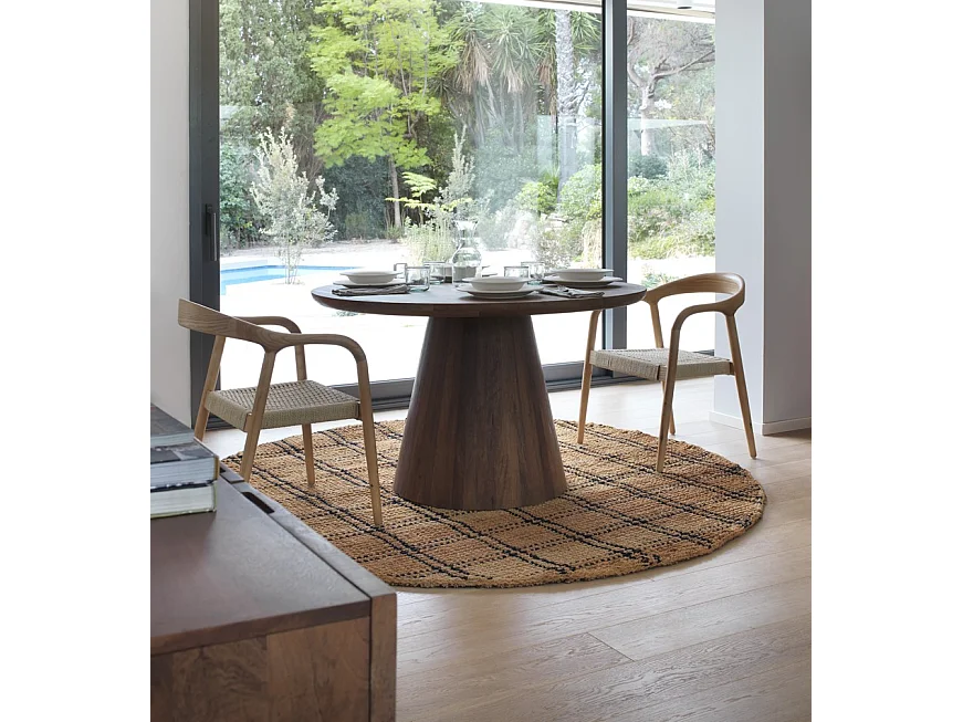 Table en bois massif jambul marron