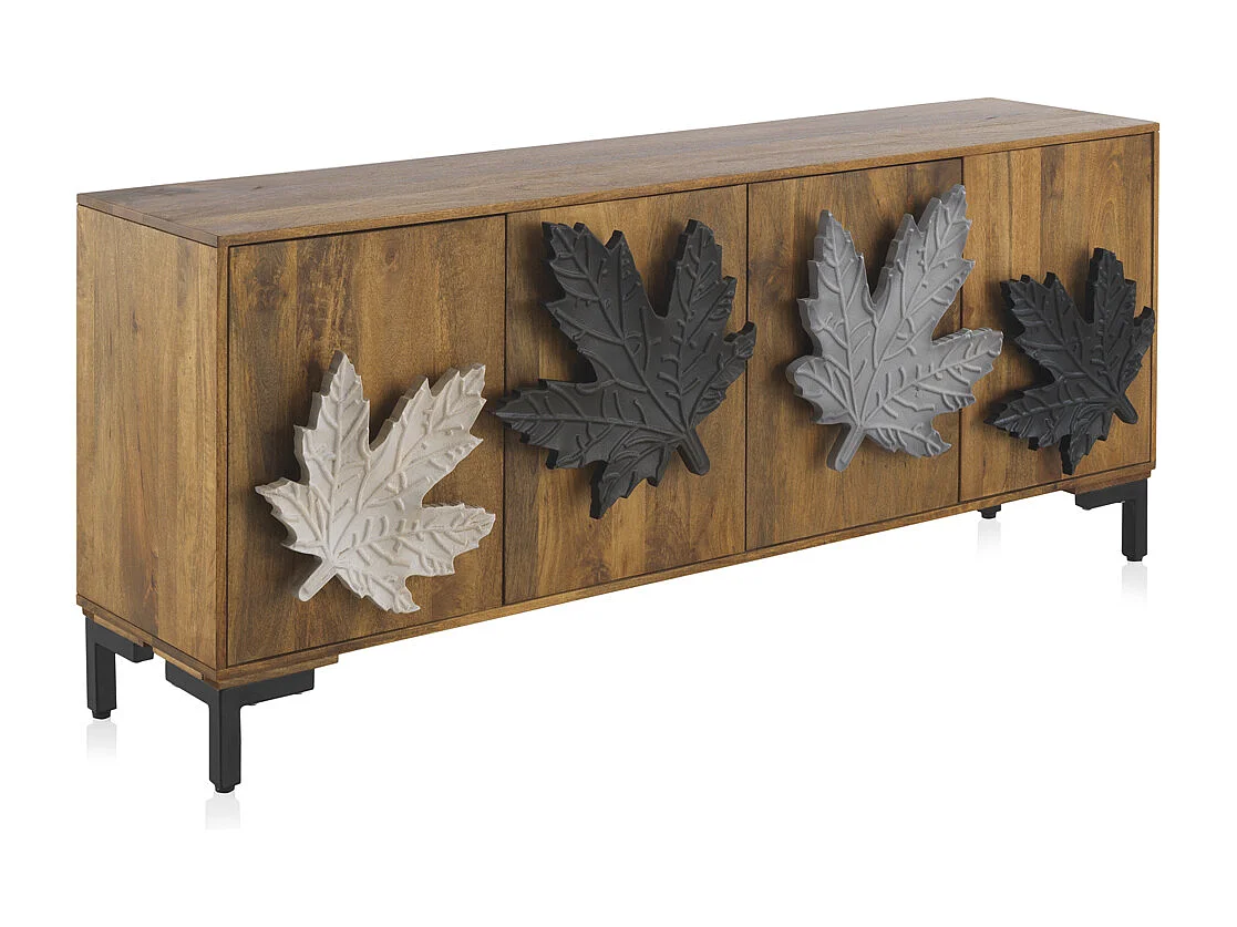 Sideboard aus massivem braunem Mangoholz