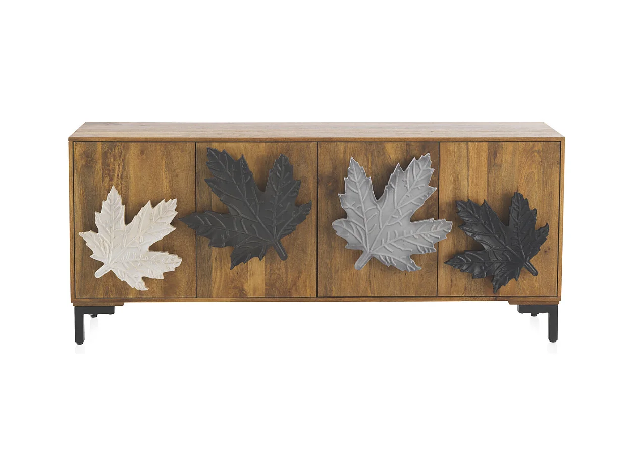 Buffet en bois de manguier massif marron