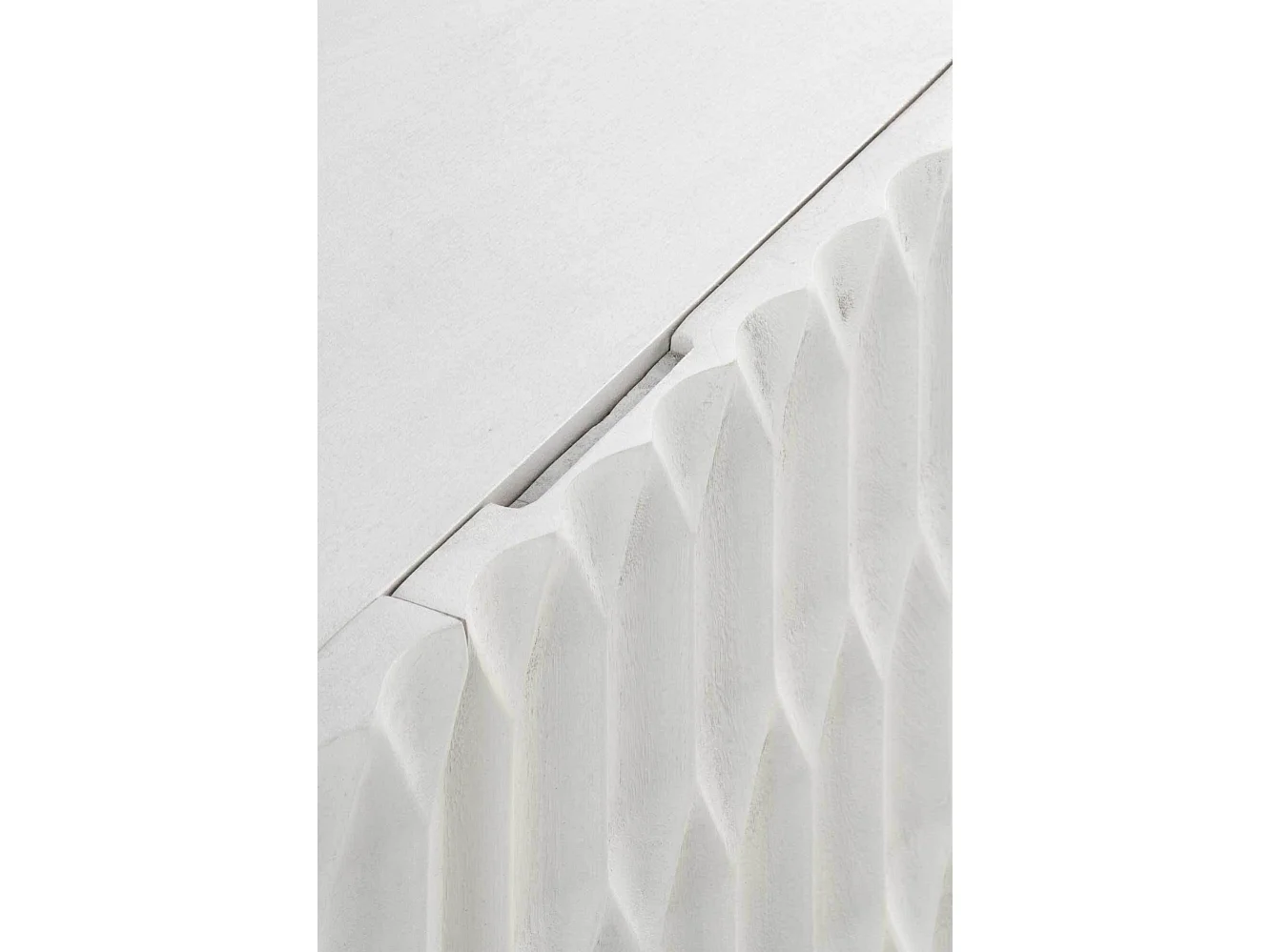 Aparador de madera maciza de mango blanco