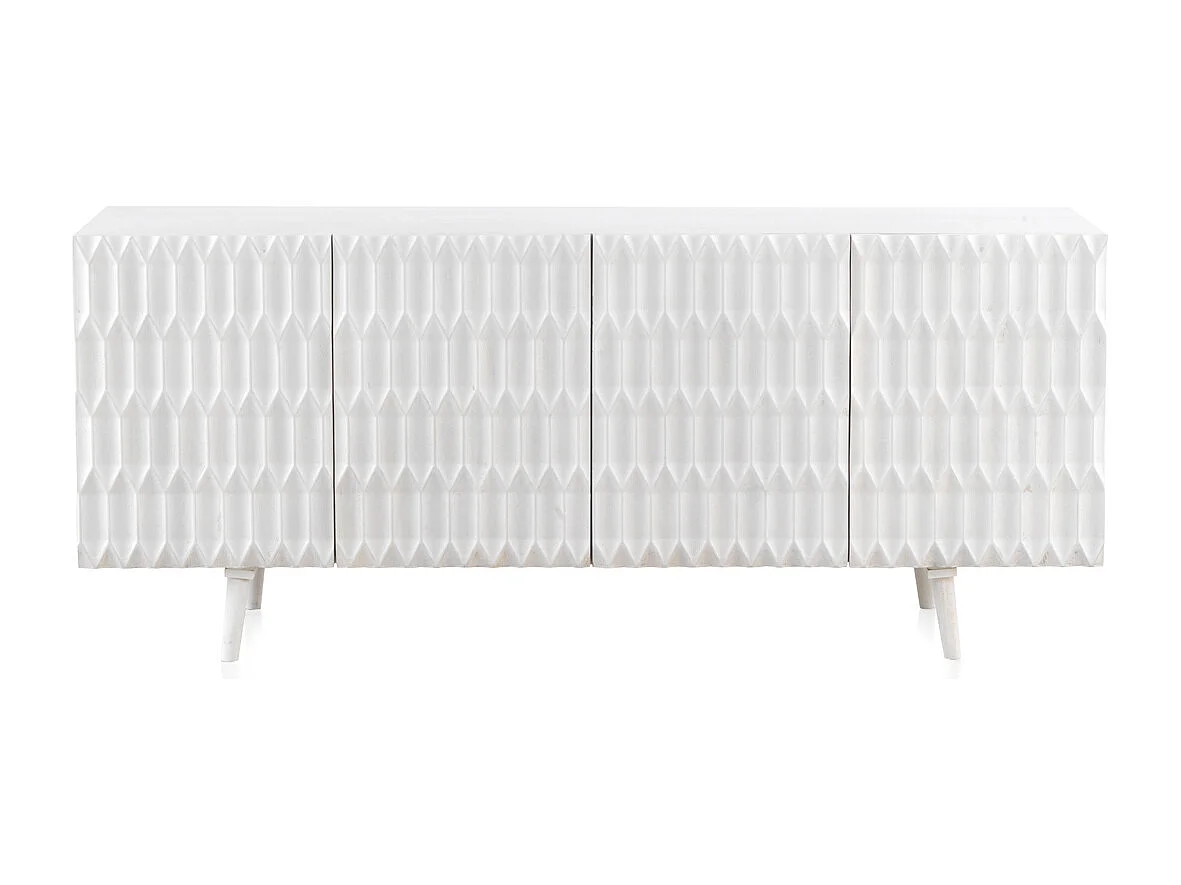 Buffet en bois massif de manguier blanc