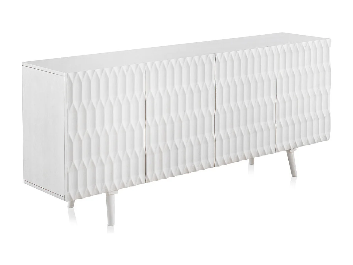 Buffet en bois massif de manguier blanc