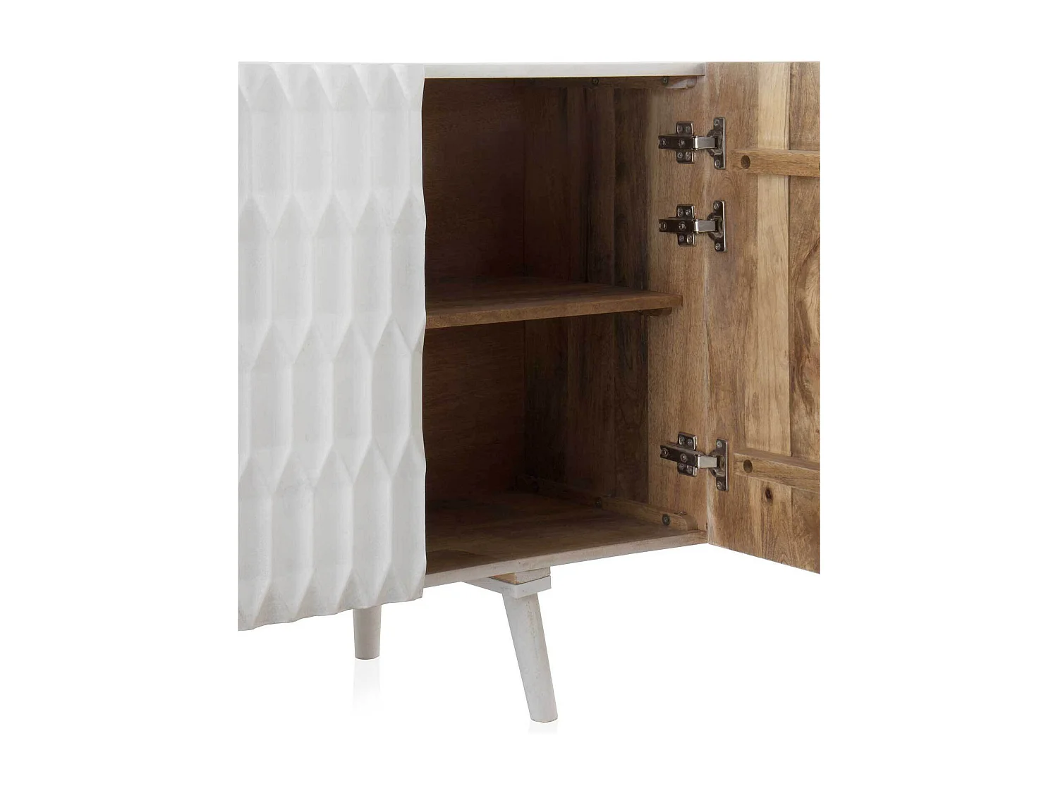 Buffet en bois massif de manguier blanc