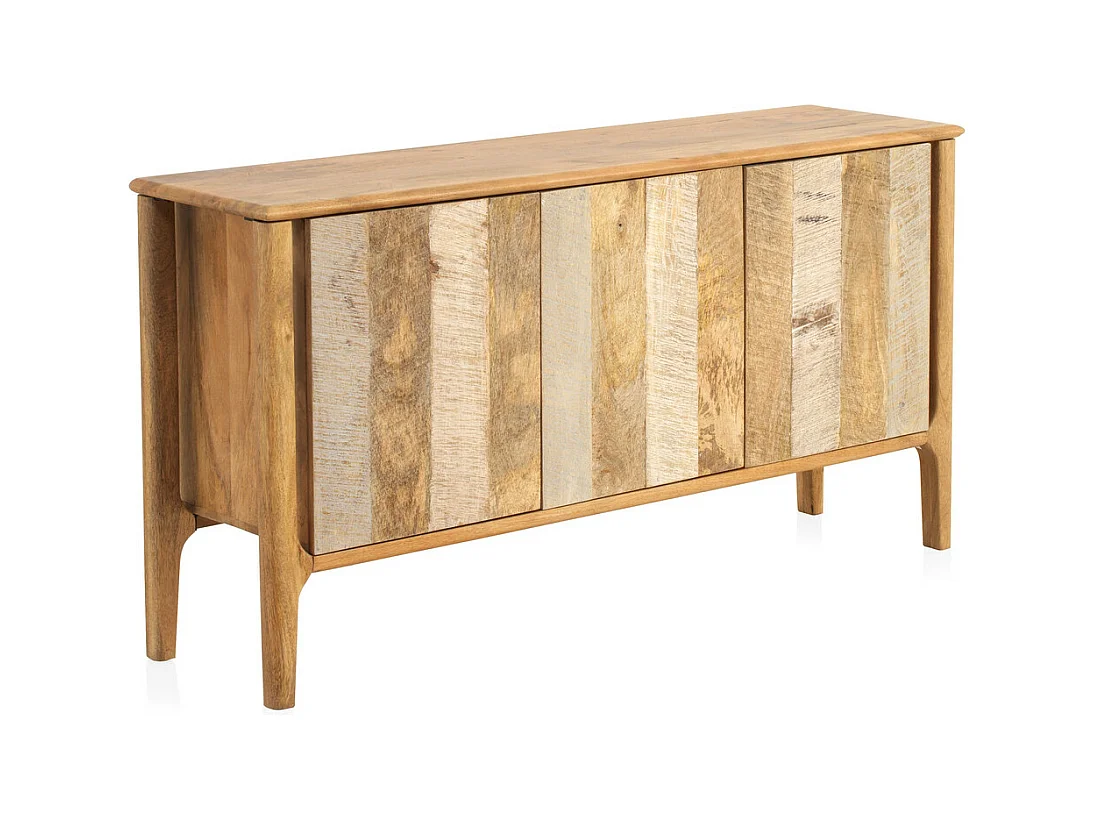 Buffet en bois de manguier massif marron clair
