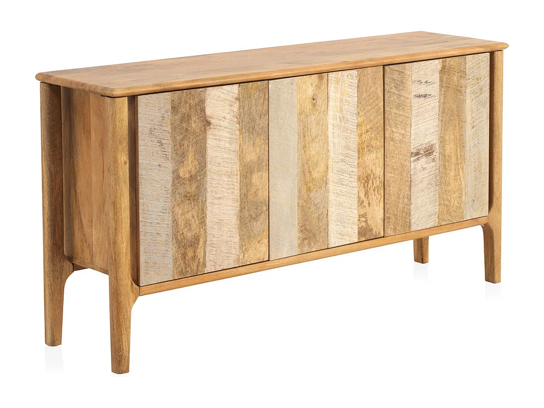 Buffet en bois massif de manguier brun clair
