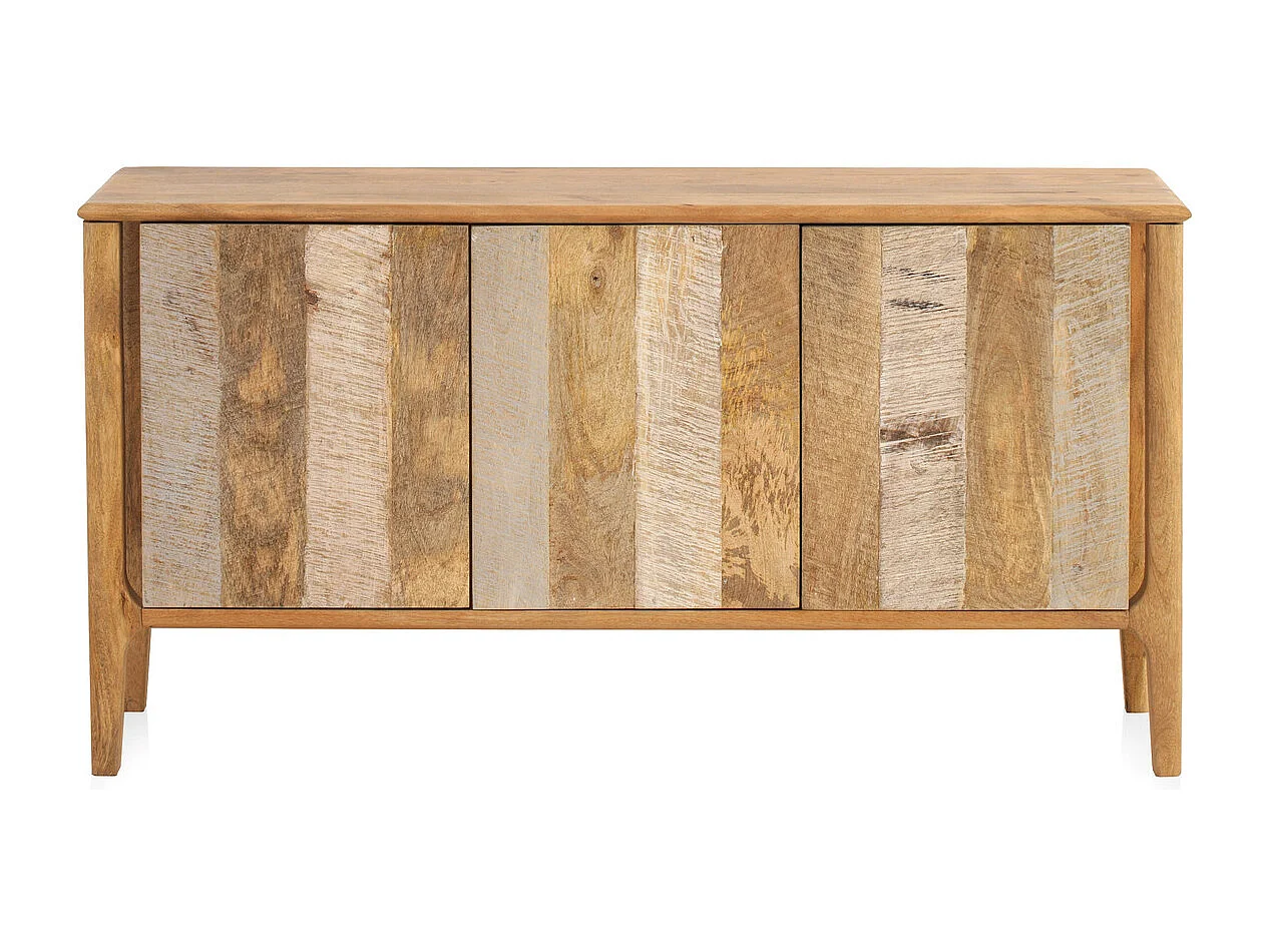 Buffet en bois massif de manguier brun clair