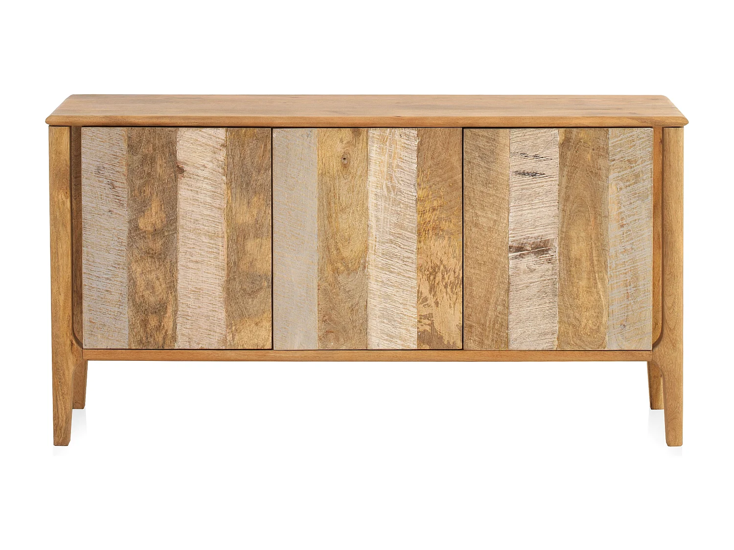 Buffet en bois massif de manguier brun clair