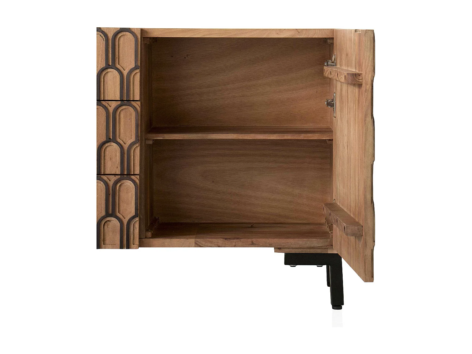Credenza in legno massello di mango marrone