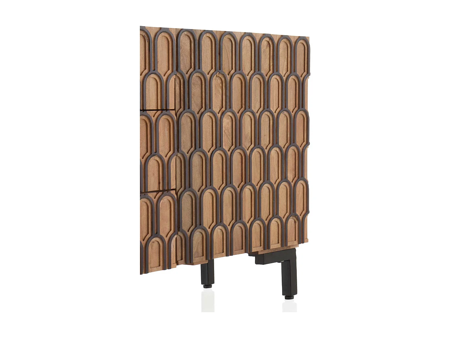 Buffet en bois massif de manguier brun