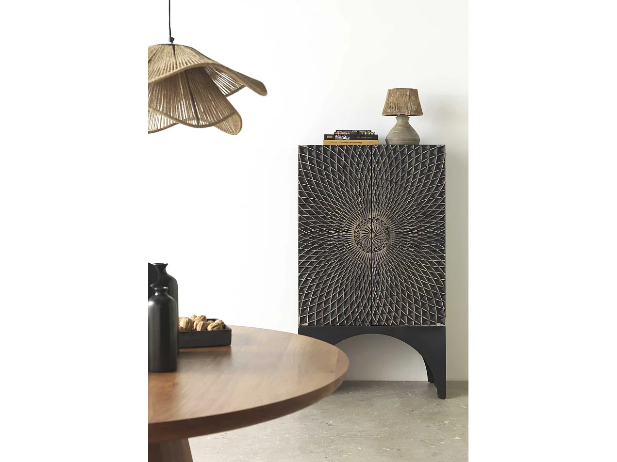 Credenza alta in legno di mango