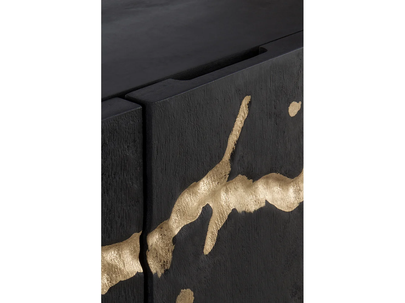 Credenza alta in legno di mango nero