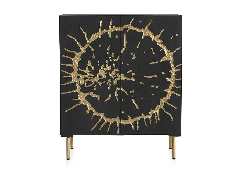 Buffet haut en bois de manguier noir