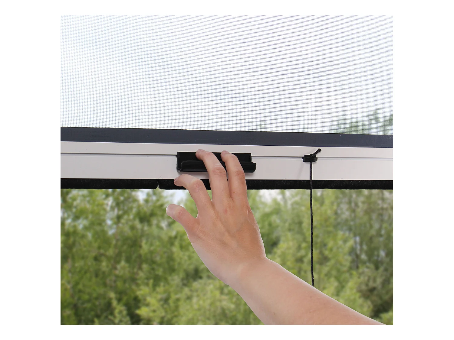 Store moustiquaire Recoupable Alu - L 150 x H 160 cm - Blanc - Unitaire